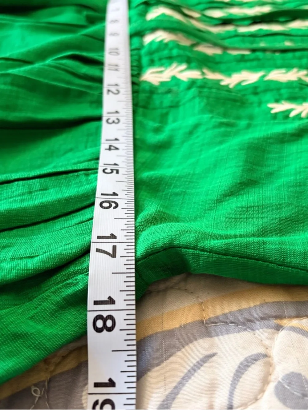 NWT Jodifl Boutique Green Embroidered Tie-Neck Mini Dress, Small - Picture 6 of 11